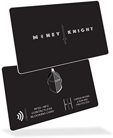 Blocking Card | Credit Card Protection & Contactless Card Protector by MONEY KNIGHT | RFID/NFC Wallet Protection – Ultra Thin & Super Light Anti Skimming & Anti-Cloning Card Device