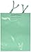 Caddy Bay Collection 10 pcs Large Fancy Robin's Egg Blue Glossy Finish Shopping Paper Gift Sales Tote Bags with Blank Message Tag 7.75