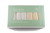 Sunny Sprouts 100% Organic Bamboo Baby Washcloths (6 Pack) - Premium Extra Soft, Thick & Absorbent for Baby's Sensitive Skin - 10