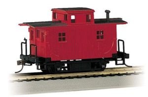 Bachmann Trains Painted, Unlettered - Red Bobber Caboose