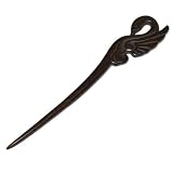 FREUDEWOOD Swan Handmade Carved Wood Hair Stick