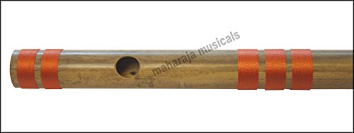 Finest Indian Bansuri, Scale E Natural Medium 16 Inches, Maharaja Musicals, Concert Quality, Bamboo Flute, Includes Nylon Pipe Bag, Professional Bansuri Hindustani, Correctly Tuned (PDI-CFH)