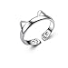 Winuxury Women's Elegant 925 Sterling Silver Dragon Cat Rings Gothic Genuine Evening Party Knuckle Ring