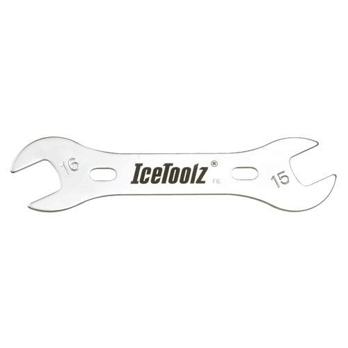 IceToolz15x16mm Cone Wrench | Cone Spanner | Bike Adusting Tools | Silver