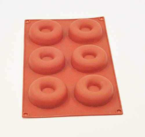 Selecto Bake Silicone Donut Molds 6-Cavity Doughnut Mould Non-Stick Donut Mould Baking Tray Donut Baking Pans for Making Doughnuts Cake Biscuit BPA Free Mini Cake Molds Tray for DIY
