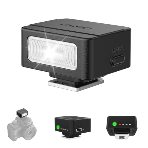 ULANZI SL01 Mini Camera Flash, GN8 6500K Mini Flash Speedlite, 4 Power Levels, Compatible with Sony ZV-1/ZV-E10/Canon/Nikon/Fuji/Panasonic/Leica/Olympus, 【Not Fits Sony ZV-1F】
