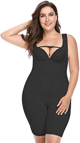 NBVIC Firm Tummy Control Bodysuit Slimming Body Shaper Girdle Slimmer Bodyshaper Mid-Thigh Seamless Shaperwear Fajas Thong