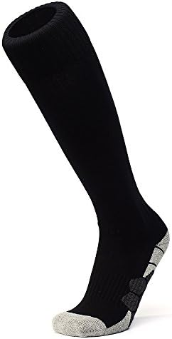 APTESOL Unisex Knee High Long Athletic Soccer & Football Towel Bottom Compression Socks (Children/Youth/Adult)