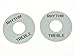 KAISH 2pcs White with Black LP Guitar Toggle Switch Washer Plate Rhythm Treble Ring for Les Paul