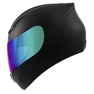 gdm dk 120 extra large motorcycle helmet DEMON Full Face Matte Black / Iridium & Clear / 2X-Large Ring chin strap with holder Clearcoat finish which protects the helmets paint. GDM DK-120 Full Face Motorcycle