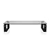 FITUEYES Tempered Glass Computer Monitor Riser TV Shelf Risers stand 4.7'' High 23.6'' Save Space Desktop Stand for Xbox One/component/flat Screen TV-Black DT106005GB