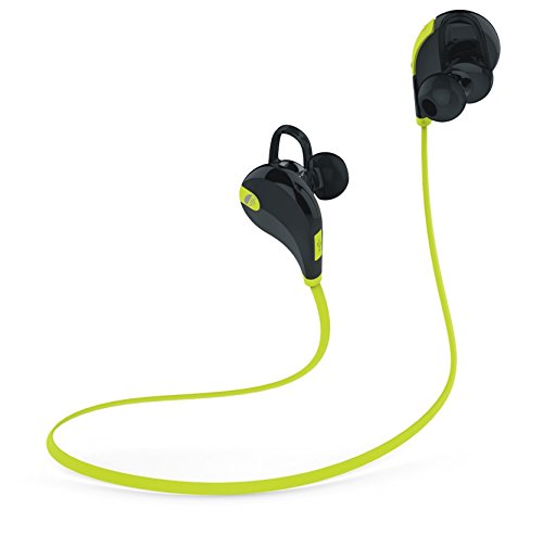 AGS QY7 Mini Lightweight Wireless Stereo Sports Running Gym Bluetooth Earbuds Headphones Headsets for Iphone 6 5s 5c 4s 4, Ipad 2 3 4, Ipod, Android, Samsung Galaxy, Smart Phones (Green)