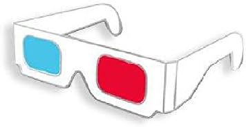 3D Glasses 1" Hard Enamel Polished Silver Plated Lapel Pin by Yesterdays Co.