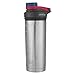 Contigo Shake & Go Fit Stainless Steel Shaker Bottle, Vacuum-Insulated Gym Water Bottle with Whisk, 24oz Protein Blender, Dusted Navy