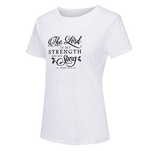 LuluZanm Letter Print T-Shirt for Women Sale Ladies Fashion O-Neck Short Sleeve Blouses Basic Summer Tops Plus S-5XL - Thumbnail 3
