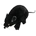 Skeleteen Realistic Black Prank Rat - Real Looking Scary Plush Fake Black Rat Animal Toy Gag Gift