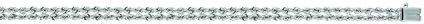 14K White Gold 5.0mm Shiny Diamond Multi Line Rope Chain with Box Catch Clas p