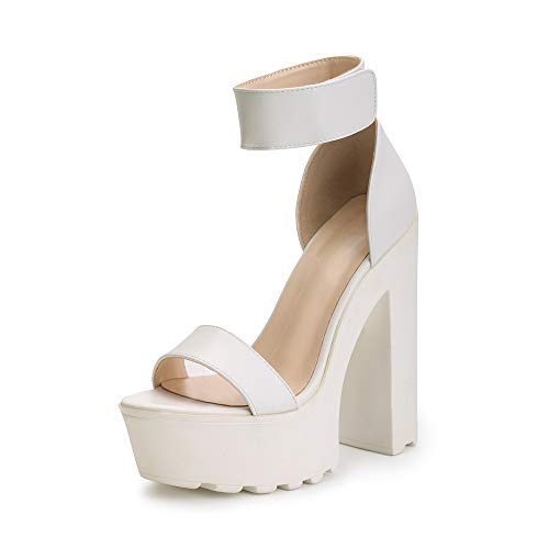 platform lug sole chunky high heel sandals