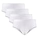 DAVID ARCHY Men's Underwear Briefs Micro Modal Dual Pouch Briefs Support Ball Pouch Comfortable Soft Briefs for Men 4 Or 7 Pack (L, White)