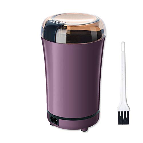 Elektrische Kaffeemühle, mit Klingen aus Edelstahl und Reinigungsbürste, Mahlwerk für Leinsamen, Nüsse, Pfeffer, Gewürze…