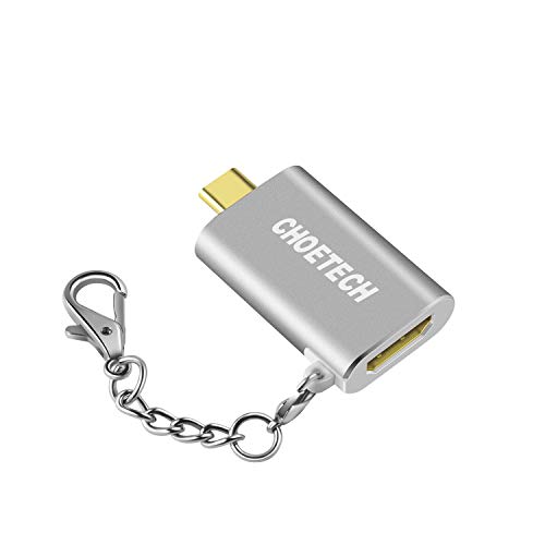 USB C to HDMI Adapter (4K@60Hz), CHOETECH USB Type-C to HDMI Adapter with Keychain Thunderbolt 3 Compatible MacBook Pro 2018/2017, Surface Book 2, Dell XPS 13/15, Pixelbook, Samsung Galaxy S9/S8
