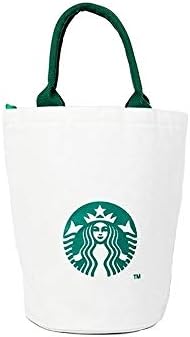 Starbucks New Logo Canvas Anywhere Tote Bag, Shopping Lunch Bag Limited Edition Authentic (White)
