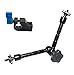 Fotasy 11" Aluminum Alloy Articulating Magic Arm with 15mm Rod Clamp for Mirrorless Cameras, Action Cameras, Mounting LED light, Monitor, Flash to DSLR Camera or DSLR Movie Rig