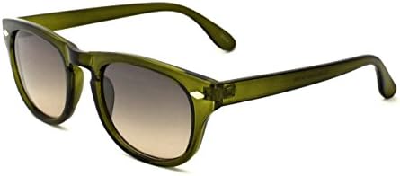 Zoo York Men's Round Sunglasses, Green Frame, Smoke to Brown Lens, 49mm