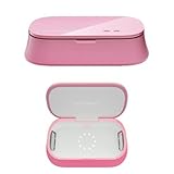 Easycare® Portable UV Light Cell Phone Sterilizer Smartphone Sanitizer Cell Phone Cleaner, SPA House for Phone, Watch and Jewelry (Pink)