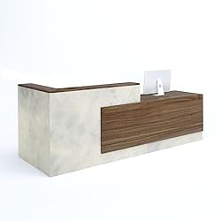 YTElantivo L-Shaped Reception Desk with Counter and