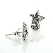 Small Flying Dragons - Detailed Sterling Silver Post Stud Earrings