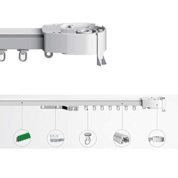 Automatic Curtain System Electric Tracks Motorized Rod Remote