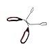 QAAQS Scissor 18/8(304) Stainless Steel Tongs With Plastic Silicone Kitchen Food Baking Bread Clamp BBQ Grilling Barbecue Black Tongs 9 ½ Inch (3 Pieces)