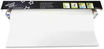 Wizard Wall Dry Erase, Reusable Static Cling Sheets System, 27.5" x 25', White (WZW-27525SBW) by Wizard Wall