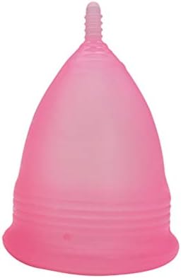 Women Menstrual Cup, 100% Medical Grade Silicone Cute Lady Feminine Cup Hygeine Copa Reusable Menstrual Cup Health Care - Tampon and Pad Alternative - (Pink, S)