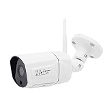 1080P WiFi Bullet IP Camera Built-in 128Gb SD Card Slot with IR LED Night Vision/Motion Detection/Support Two-Way Audio Security Surveillance for Indoor Outdoor