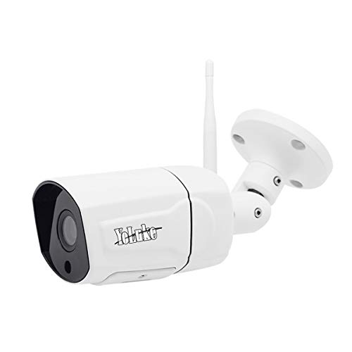 1080P WiFi Bullet IP Camera Built-in 128Gb SD Card Slot with IR LED Night Vision/Motion Detection/Support Two-Way Audio Security Surveillance for Indoor Outdoor