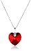 Amazon Essentials Sterling Silver Swarovski Elements Heart Pendant Necklace, 18