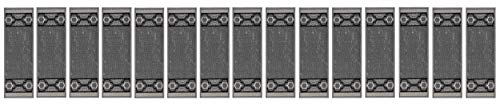 Stair Treads Skid Slip Resistant Backing Indoor Carpet Stair Treads Trellis Border Design 8 ½ inch x 26 ¼ inch (Set of 15, Grey Black)