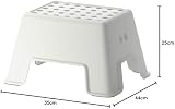 IKEA Bolmen Non-Slip Bathroom Stool 44 x 35 x 25 cm White 150 kg view 7