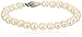 Sterling Silver White 6-7mm Freshwater Cultured Pearl Necklace, Bracelet and Earrings Set
