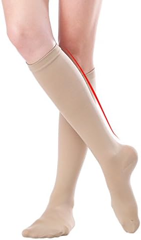 Women's Compression Stockings,Knee High Compression Socks,Close Toe Slimming Legging Stovepipe Socks-20-30mmHg Medical Support Hose Best for Treatment Swelling,Varicose Veins