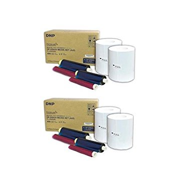 DNP 2X 4x6 Dye Sub Media for DS620A Printer, 400 Prints Per Roll, 2 Piece