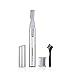TOUCHBeauty Electric Eyebrow Trimmer for Women Portable Eyebrow Hair Remover Metal Cover, Battery Powered Ladies Hair Shaver Silver