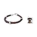 NOVICA Artisan Handmade Men's Leather Bracelet Sterling Silver Braided No Stone Peru Cognac [8.75 in L x 0.3 in W] 'Chankas Warrior in Light Brown'