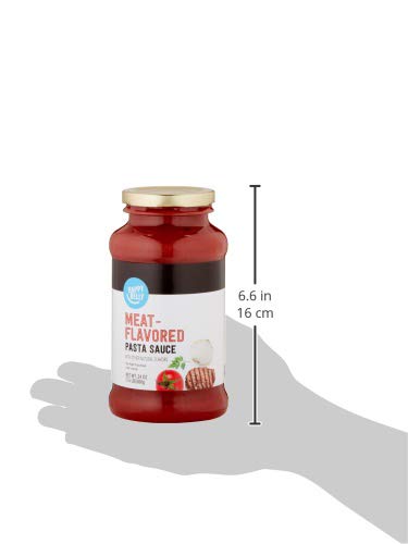 image for Amazon Brand - Happy Belly Meat-Flavored Pasta Sauce, 24 oz (Pack of 6