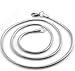 Women 1.5 MM Snake Chain Necklace - Stainless Steel (24 Inches)