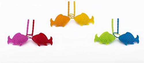 LIFE VIP 6 PCS Silicone Cut Fish Shape Tea Strainers