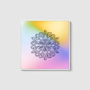 Framed Canvas Wall Art for Living Room, Bedroom Snowflake Theme Canvas Prints for Home Decoration Ready to Hang - 16x16 inches