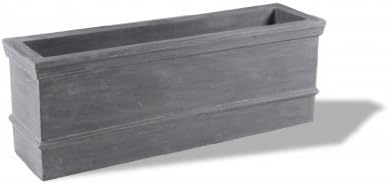 Amedeo Design ResinStone 2514-10L Rolled Rim Framed Planter, 73 by 25 by 24-Inch, Limestone